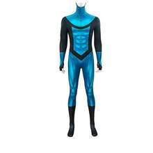 2025 New Invincible Boy Cosplay Costume, Invincible Boy Cosplay Jumpsuit, Hero - Blue - Seal Fingers, No Glasses - View 8