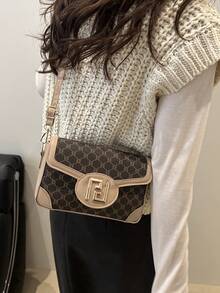 Bolso de hombro de diseño de nicho para mujer, nueva bolsa cuadrada cruzada de otoño/invierno, versátil - Multicolor - Ver 4