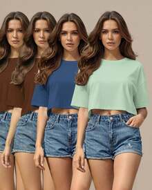 2 Marrons  1 Azul Jeans 1 Verde Menta