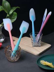 1 pieza/Azul 1 pieza/Rosa 1 pieza/Morado 1 pieza/Rosa claro 1 pieza/Rosa oscuro Juego de cucharas de silicona premium - Utensilios de cocina antiadherentes y resistentes al calor, aptos para cocinar, hornear, grado alimentario, seguros para lavavajillas - Ideal para chefs y reposteros en el hogar - Perfecto para uso diario y como regalo