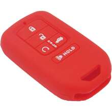 2Pcs 5 Buttons Soft Silicone Key Fob Cover Case Remote Keyless Tector Bag Holder Compatible With Honda Civic Accord  CR-V  EX EX-L 2019 2018 2017 2016 2015 A2C81642600 Red+Pink - 紅粉紅 - 查看 4