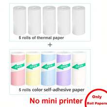 Papel adhesivo para mini impresora, papel térmico de 57 mm, pegatinas de impresora compatibles con la mayoría de las impresoras mini sin tinta, adecuado para texto, etiquetas, notas, fotos, etiquetas de cursos, tareas, etc. - Multicolor - Ver 14