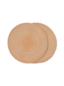 Covorașe rotunde împletite din poliester, 2 buc/4 buc/6 buc, 15 inci, lavabile, antiderapante, rezistente la căldură, potrivite pentru decorul casei, primăvara, exteriorul, sărbătorile, petrecerile, Crăciunul