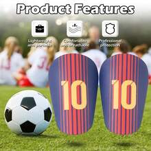 1 Pair Mini Master Football Shin Guards, Thickened, Unisex, Lightweight And Compact, Fits Calves, Provides Comfort - Suitable For All Seasons - Multicolor - View 1