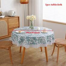 1pc Transparent PVC Waterproof Circular Round Square Dinning Table Cover Thickened Dust-Proof Oil-Proof Protection Tablecloth - Transparent - View 21