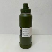 Anti-Leak Vacuum Thermal Bottle 600ml 800ml 1000ml 1200ml School Children Adult With Strap Keychain With Rubber - 墨綠色 - 查看 1