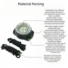 1个50米潜水磁性弹性绳指南针，带夜光防水功能，适用于水下使用 - 彩色 - 查看 4