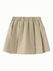 Balabala Kids' Skirt Autumn/Winter Girls' Short Skirt College Style Pleated Woolen Fashion - Brown Tone - View 2