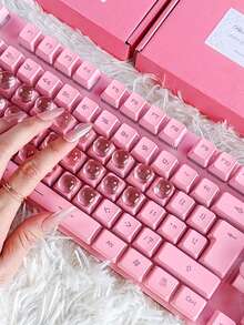 1 Set Crystal Clear Nail Art Keyboard Stickers, Nail Typing Assistive Devices, Transparent Nail Decoration Stickers, Suitable For Office Ladies, Made Of Transparent Glass Material