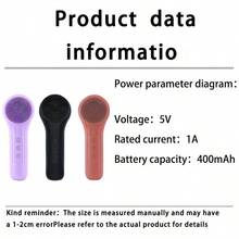 1pc Multi-Functional Electric Facial Cleansing Brush, Magnetic Charging, Smart All-In-One Hot Compress Massager, Ultrasonic Silicone Cleansing Device - Multicolor - View 10