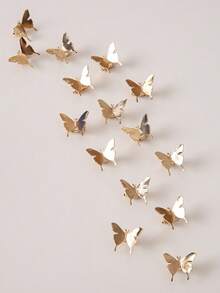 10件/套女孩蝴蝶金属发夹，可爱装饰发饰，适合刘海、马尾、辫子、欧美风格 - 金色 - 查看 4