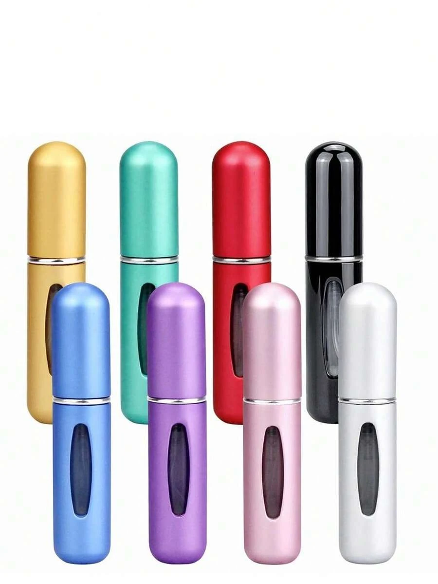 Refillable Perfume Atomizer Travel,8Pcs 5ML Portable Mini Pocket Perfume Atomizer Bottle Spray For Travel Accessories Tin Canister Organiser - 粉色 - 查看 1