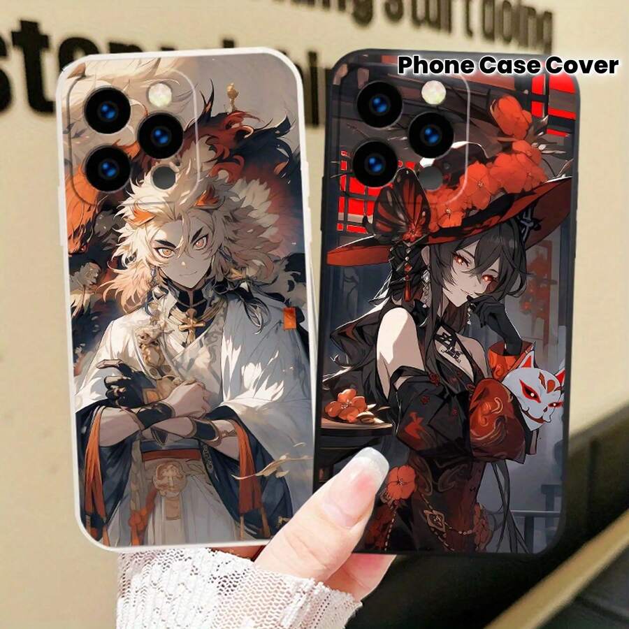 Funda de Teléfono de Moda de Dibujos Animados Anime para iPhone 16ProMax/16Pro/16Plus/16/15ProMax/15Pro/15Plus/15/14ProMax/14Pro/14Plus/14/13ProMax/13Pro/13Mini/13/12ProMax/12Pro/12Mini/12/11ProMax/11Pro/11/XSMax/XR/X/8P/8/7P/7 - Mezcla de colores - Ver 1
