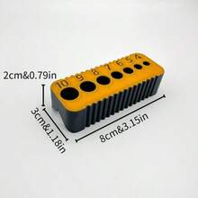 1/4件套精密公制钻头导向器 - 通用工具，适用于4-10毫米钻头，非常适合木工和金属加工。 - 彩色 - 查看 9