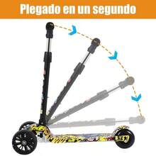 2-in-1 Foldable Scooter & Skateboard for Kids Ages 3-12 with 4-Speed Adjustment, Non-Slip Platform - Pink, Lightweight & Durable Design, Perfect Halloween & Valentine's Day Gift, Outdoor Play, Festive Style, Sturdy Construction, 110-Pound Capacity - Multicolor - Ver 3