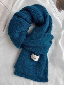 1 Khăn quàng cổ đan trang trí cho nữ, Khăn quàng cổ bằng vải cashmere đan mềm mại và ấm áp, Thích hợp cho học sinh, Kích thước nhỏ - trứng xanh - Xem 14