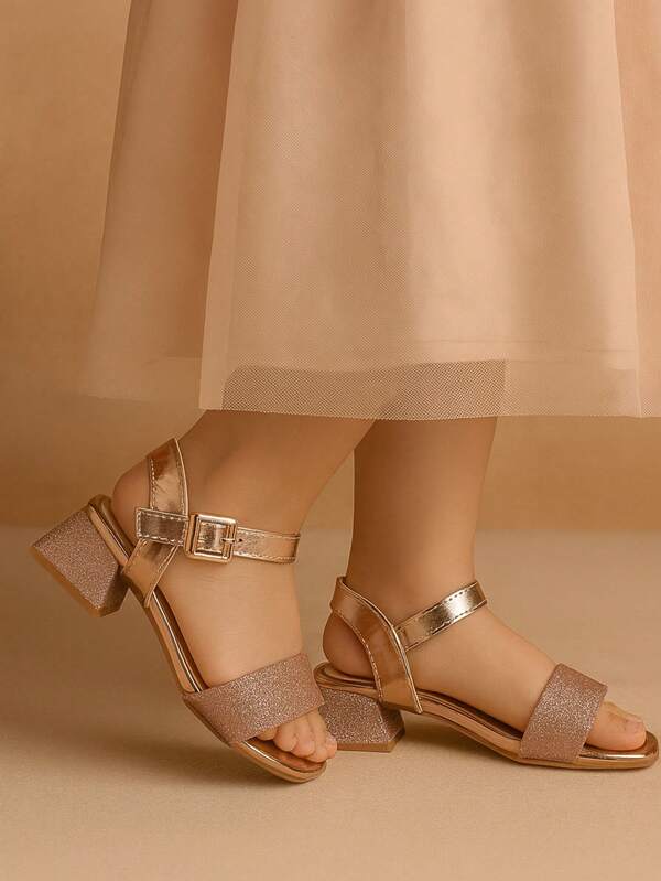 Sandália Salto Menina Saltinho Infantil Molekinha Salto Sofisticado Verão Brilhos