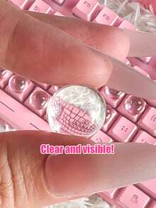 1 Set Crystal Clear Nail Art Keyboard Stickers, Nail Typing Assistive Devices, Transparent Nail Decoration Stickers, Suitable For Office Ladies, Made Of Transparent Glass Material