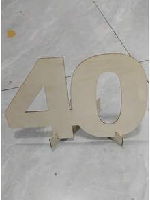 1 طقم أرقام خشبية شخصية لكتاب الضيوف لحفلات عيد الميلاد 18/30/40/50/60 - هدية مثالية لحفلات عيد الميلاد 18/30/40/50/60، اكسسوارات عيد الميلاد الشخصية، ديكور حفلة البلوغ بطاقة تهنئة خشبية