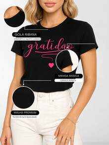 Kit 8 T-shirt Feminina Sortidas Básicas Casuais 100% Algodão Premium - Multicolorido - Visão 7
