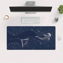 1pc Whale Shark Printed Desk Mat - XXL Gaming Mouse Pad, Multipurpose Keyboard Pad, Durable Rubber Base, Starry Sky Design, Suitable For Office And Home, Perfect Gift For Family And Friends, Mouse Pad - Multicolor - View 13
