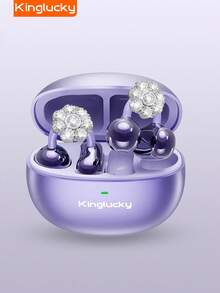 Kinglucky Clip-On Earbuds, Open-Fit Wireless Bluetooth 5.4 Headphones With Microphone, 50-Hour Battery Life, Noise Cancelling, Waterproof, Sports Earbuds, Comfortable For Workouts, Compatible With IOS And Android Phones, Gaming Headset With Speaker And Microphone, Holiday, Valentine's Day, Christmas Gift, Essential For Autumn/Winter Vacations, Camping Trips, Travel Accessories - 菱花 - 查看 9