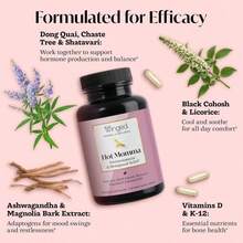 Winged Wellness Hot Momma Menopause Supplements For Women - Hormone-Free Menopause Relief Support For Hot Flashes &Amp; Night Sweats With Chaste Tree Berry, Multivitamins &Amp; More - 60 Vegan Capsules - Flavor NameA - 查看 3