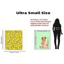 GEL HUT MUN 1 件轻便舒适的羊毛毯，印有可爱的鸭子图案，适合办公室、沙发午睡、露营、旅行、秋季 - 彩色 - 查看 16