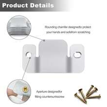 DEEPDREAM 4 Pcs Sectional Couch Connectors Metal Couch Clips Sofa Connector Interlocking Furniture Connector With 10 Pcs Screws