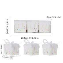 3/6pcs New Christmas Tree Decor Foam Gift Package Hanging Ornaments, Macaron Colors Glitter 7cm Christmas Gift Box Creative Props Hanging Ornaments, Christmas Decorations