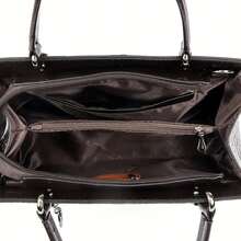 Nuova Borsa a Tracolla alla Moda Grande Capacità in Pelle Verniciata Lucida Borsa a Tracolla con Motivo a Pietra Borsa per Mamma di Mezza Età Borsa a Spalla Multifunzionale