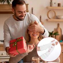 White Lace Arms Sleeves, Long Fingerless Arm Warmers, Autumn Winter Cute Knitted Arm Covers Women (16.5 Inch) - Ren - Xem 5