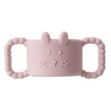 1pc Silicone Baby Bottle Handles, Cute Rabbit Narrow Straw Bottle Holder, Easy Grip Baby Bottle Holder