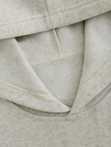 Sudadera Oversize para Mujeres Circle D92, Sudadera con Estampado "Mi Amiga Es Mi Cereza"; Estampado de cerezas frescas moderno y creativo, ropa casual para el hogar y el ocio en invierno- Ajuste oversize, tela suave, esencial cálido para otoño/invierno. - Gris Claro - Ver 3