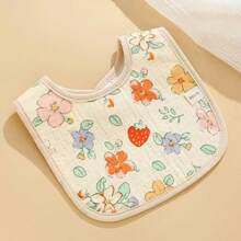 5/4/2件套婴儿纯棉U型围兜，口水围兜