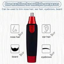 Unisex Waterproof Nose Hair Trimmer - Dual Blade And Quiet Motor, Easily And Painlessly Remove Ear Hair And Facial Hair - Multicolor - View 3