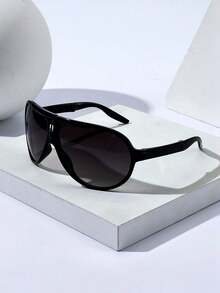 1 件男士复古可折叠经典青蛙镜飞行员太阳镜，塑料镜框，时尚日常佩戴或旅行，聚碳酸酯防爆镜片，适合所有季节休闲太阳镜太阳镜沙滩配件太阳镜太阳镜遮阳镜适合夏季海滩度假、户外、旅行 - 黑色 - 查看 9