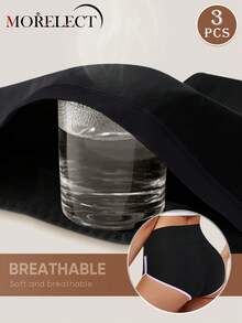 Morelect 3 قطع من السراويل النسائية ذات الخصر العالي، بألوان متباينة، ناعمة وقابلة للتنفس