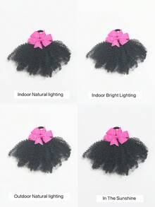Kids Soft Cute Puff Elastic Band Twist Ponytail Go Afro Kinky Marley Bouncy For Baby Girls 2pcs ﻿