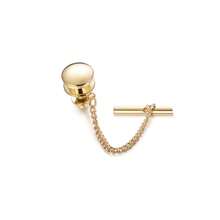 Sanfenly 男士领带夹 - 黑色、蓝色、金色、银色领带夹带链套装 - 情人节、父亲节 - 黑金銀 - 查看 15