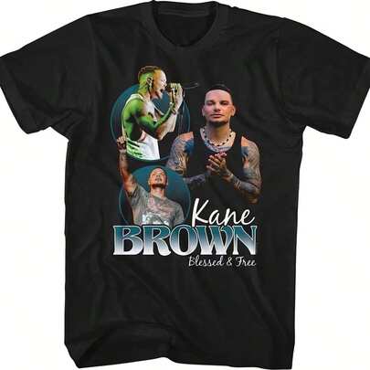 Camiseta negra Kane Brown y Free Collage, estilo Y3184K, holgada y de verano. Para 8 personas.unisex de la de algodón puro de alta densidad de 220 g. C-AmiS-eta de viA-Je de aL-Godón de  - UniS-ex - SeC-Ado rápido y mínimas arrugas Apta para todas las perS-onas, ya sean mujeres o hombres Tejido duradero de alta C-Alidad apto para todas las oC-Asiones, suave al tacto pero diseñado para durar Tops transpirables Conjuntos de otoño para mujer Conjuntos de vaC-Aciones para mujer Disfraz de Halloween para mujer