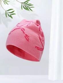 1顶鸟类图案提花针织帽，时尚男女通用休闲骑行帽，腈纶休闲帽，四季皆宜，万圣节和圣诞节新款设计 - 彩色 - 查看 13