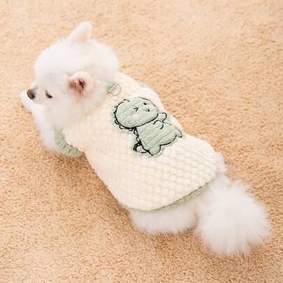 1 szt. Urocze ubranka dla psa, ciepłe, termiczne, podszyte, 4-nogawkowe ubranko dla małych psów i kotów, odpowiednie na jesień/zimę