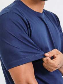 Men T-Shirts - Màu xanh hải quân - Xem 5