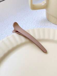 1pc Fashionable Solid Color Frosted Duckbill Clip Simple And Elegant Portable And Durable Side Hair Clip Organizing Broken Hair And Fixing Hairstyles Versatile For Traveling For Girls,Stocking Stuffers,Stocking Fillers,Stocking Stuffers For Women,Stocking Fillers Women,Christmas Gifts,Gifts,Christmas Stocking Fillers,Gifts For Women,Gift,Christmas Gift,Stocking Stuffers For Adults,Stocking Fillers For Adult,Hair Stuff,Women's Accessories,Stocking Stuffer,Coming-Of-Age Hair Accessory,Christmas Hair Accessories,Gift Ideas For Women,Beauty Stocking Fillers,Christmas Gifts For Women