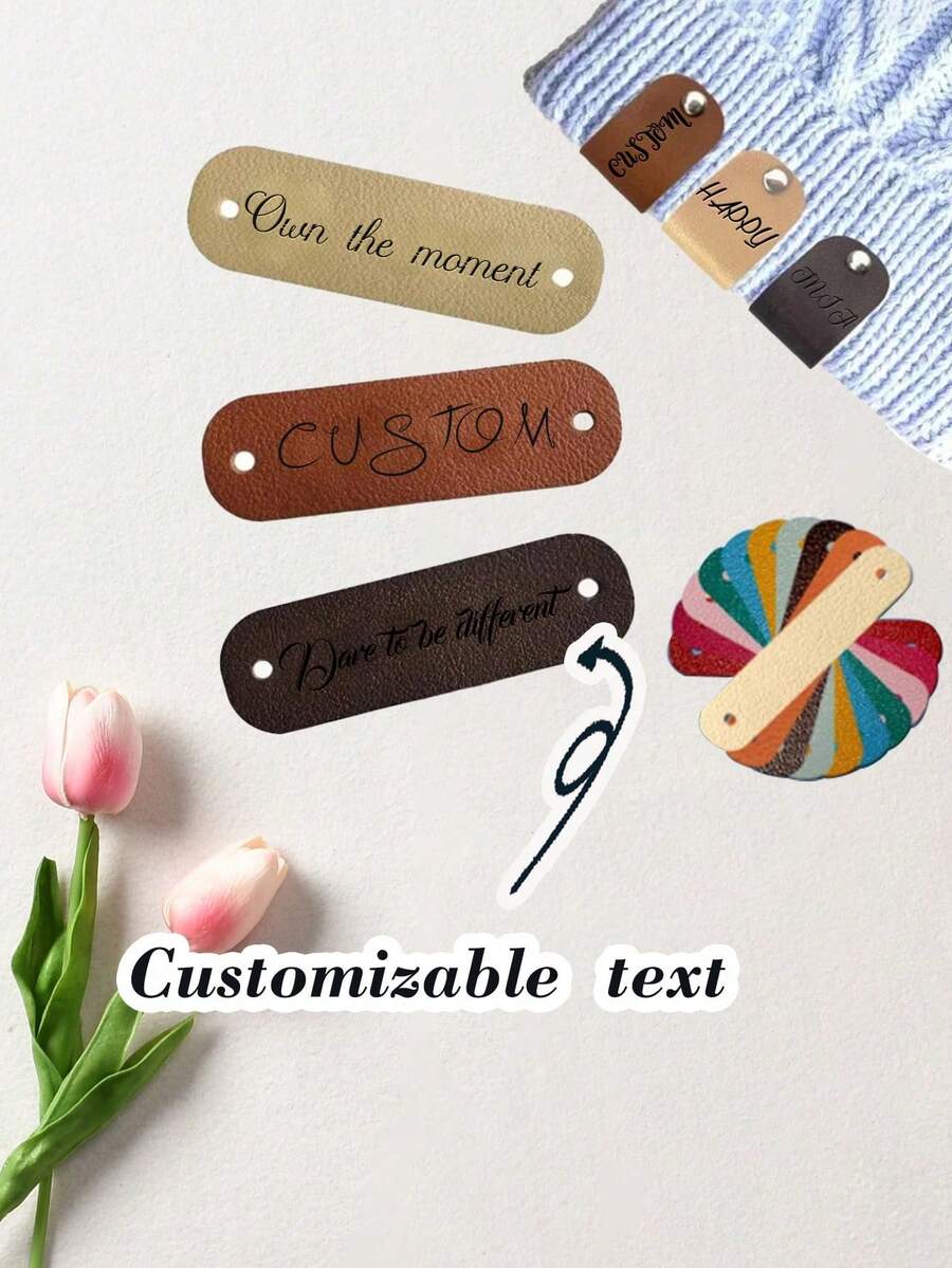 Customization, Personalized Label Customization, Name/Text/Logo Label Customization, Suitable For Knitwear Hats, Clothing, Bags, Gloves, Tag Trademark Customization, Business Label Customization, Handmade Item Label Customization,Back To School - Multicolor - View 1