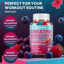 Creatine Monohydrate 8000mg Gummies With BCAA, L-Carnitine, Taurine &Amp; Vitamin B12 - Pre Workout Supplement For Muscle Growth, Strength &Amp; Energy - Pineapple Flavor Gummies, 180 Count For Men &Amp; Women - Tên hương vịA - Xem 8
