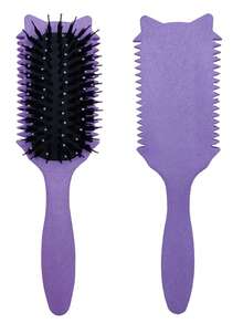 Curl Defining Brush, Hair Detangling Brush – Curly Hair Styling Comb Kit With Wave Tooth Design & Scalp Massage Function, Ideal For Natural Afro Hair, Wet & Dry Use, Anti-Frizz, Styling, Detangle & Volume Boosting,Hair Brush,Slick Back Brush,Styling Brush,Curly Hair Brush,Edge Brush,Hair Comb,Brush Hair,Hair Brush Set,Comb Hair,Comb For Curls,Detangling Brush,Hair Brush For Women,Hair,Travel,Hair Products,Hair Tools,Hair Stuff,Barber,Barber Accessories,Barbershop,Hairdressing Equipment - Multicolor - View 5