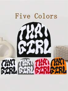 1 件时尚提花针织帽，街头风格无檐便帽，嘻哈无檐便帽，男女通用，提升造型品味，理想的礼物选择，学校 - A - 查看 16