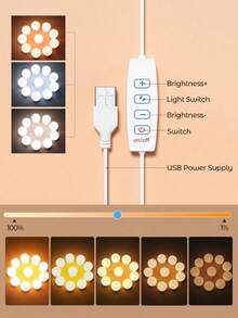 12pcs Mirror Decoration Lights, LED Makeup Mirror Atmosphere Night Light, USB Powered, 3-Color Adjustable Brightness, Rotatable Ball Bulb, Suitable For Home Decor, Bedroom, Vanity, Wardrobe, Makeup Room, Salon, Live Streaming Studio, Bar, Bedroom, Room, Bathroom, Makeup Lighting, Perfect Gift For Family, Relatives, Friends, Lover - Holiday, Birthday, Wedding, Housewarming, Valentine's Day